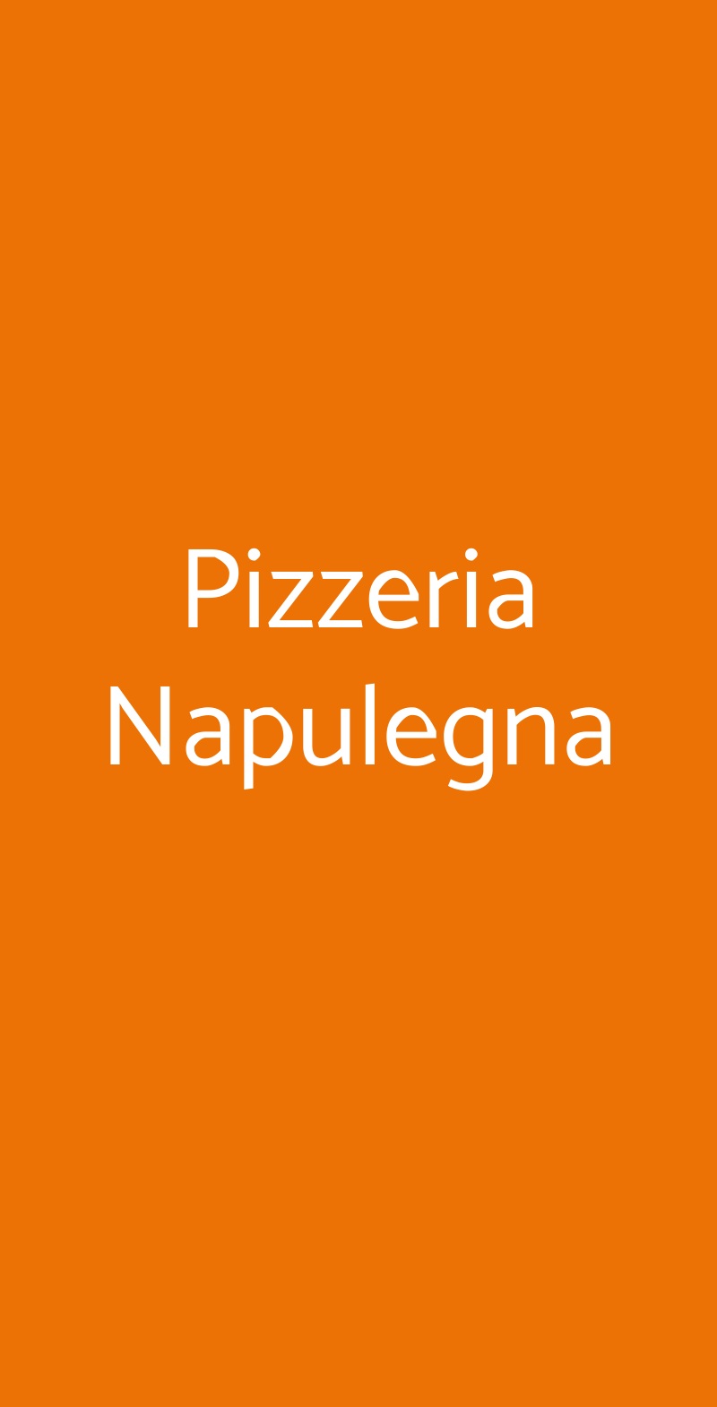 Pizzeria Napulegna Milano menù 1 pagina
