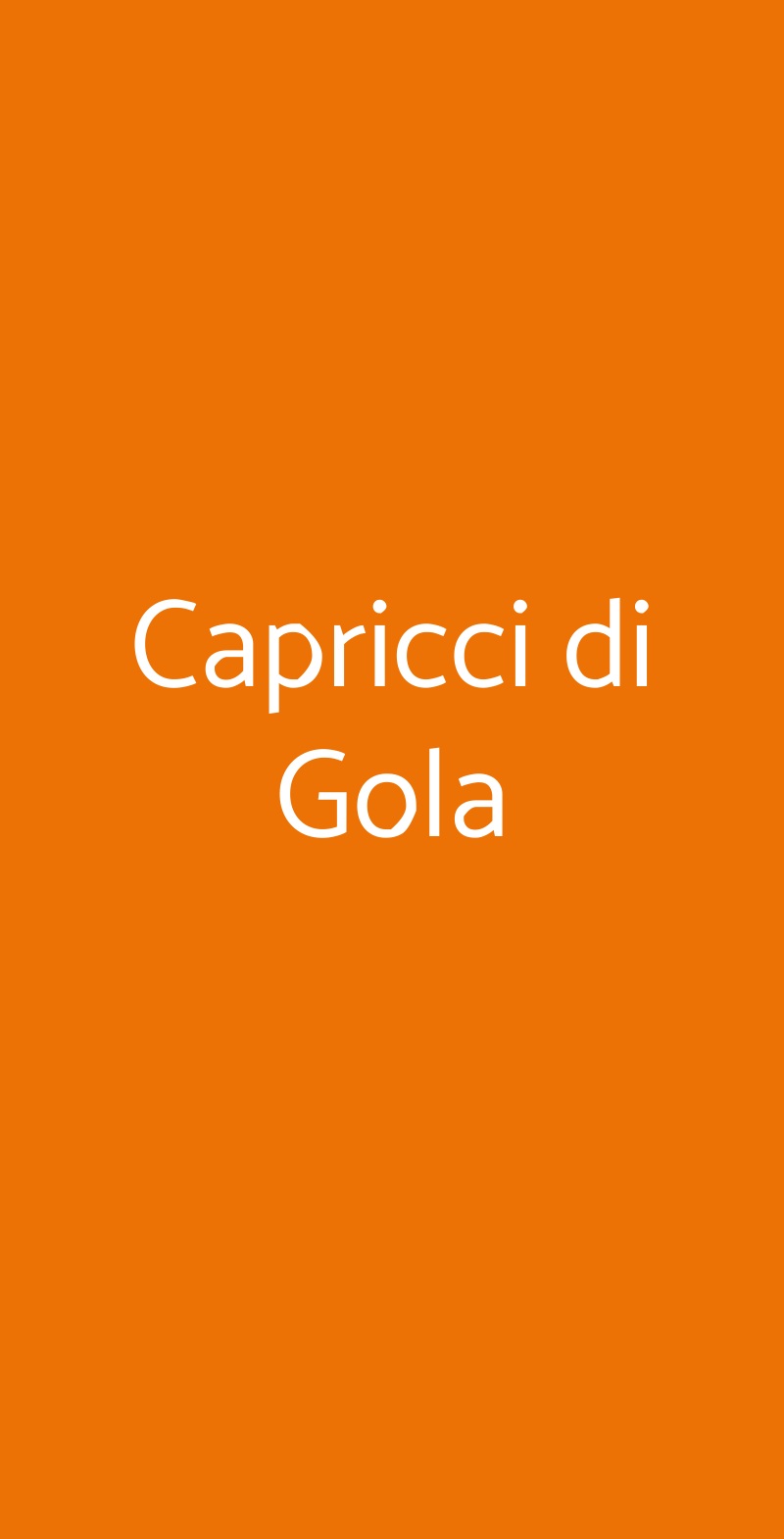 Capricci di Gola Parma menù 1 pagina