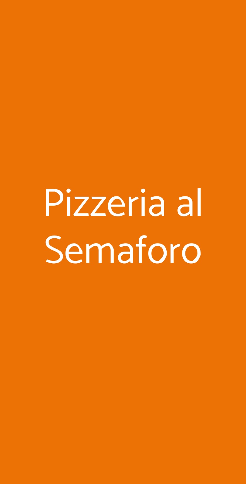 Pizzeria al Semaforo Bari menù 1 pagina