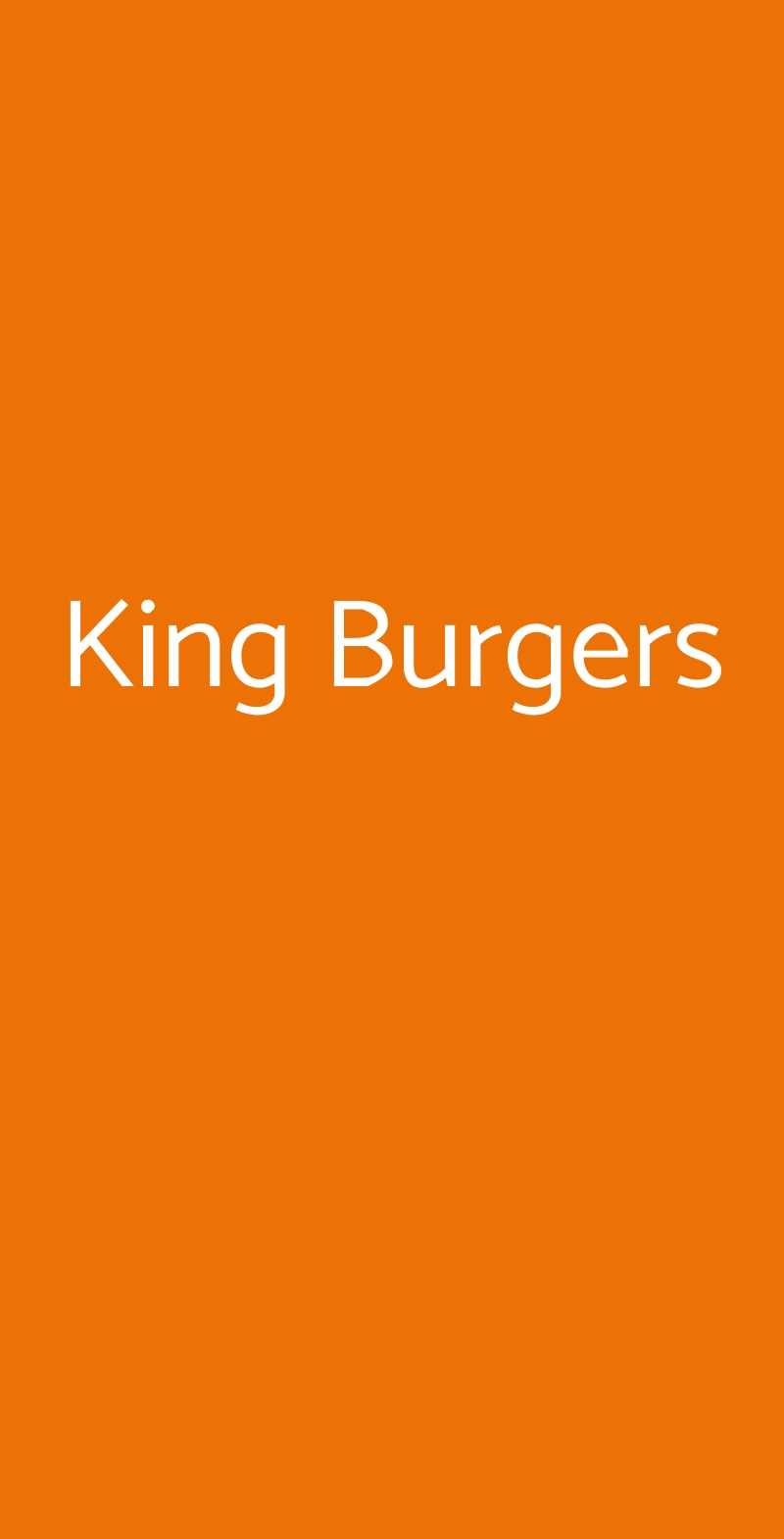 King Burgers Roma menù 1 pagina