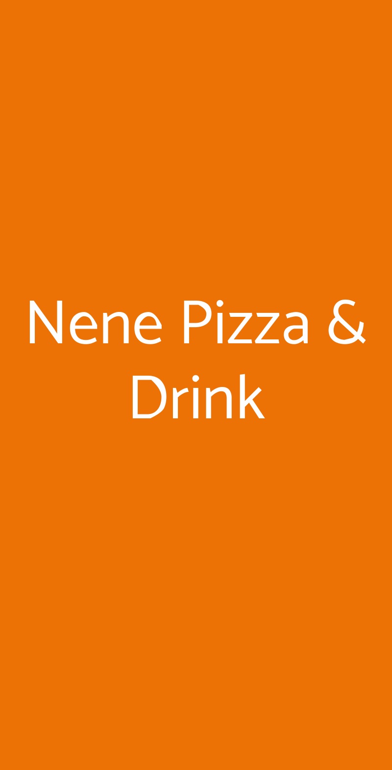 Nene Pizza & Drink Macerata menù 1 pagina