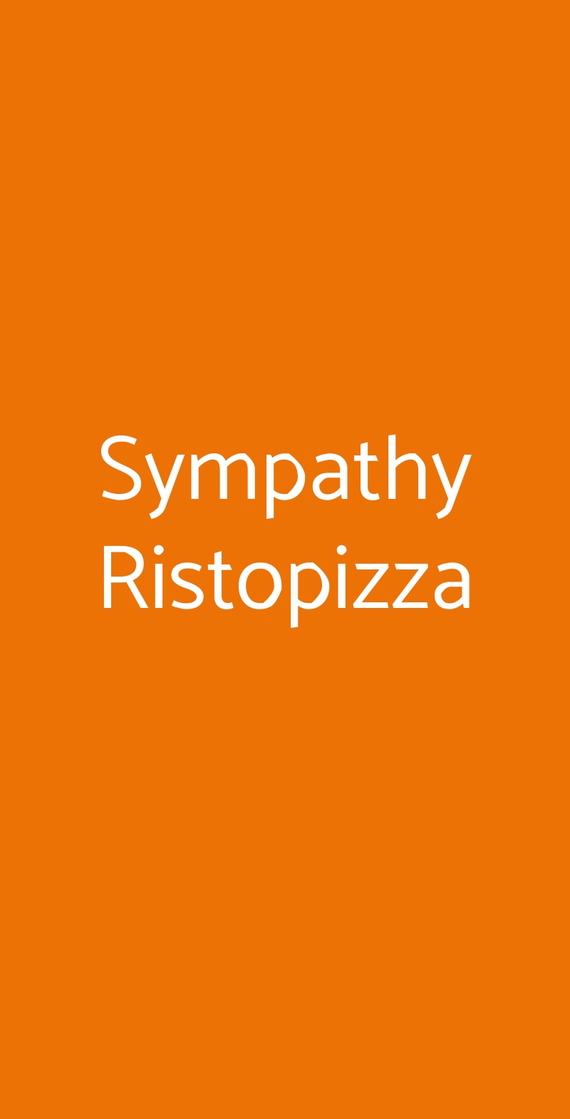 Sympathy Ristopizza Roma menù 1 pagina