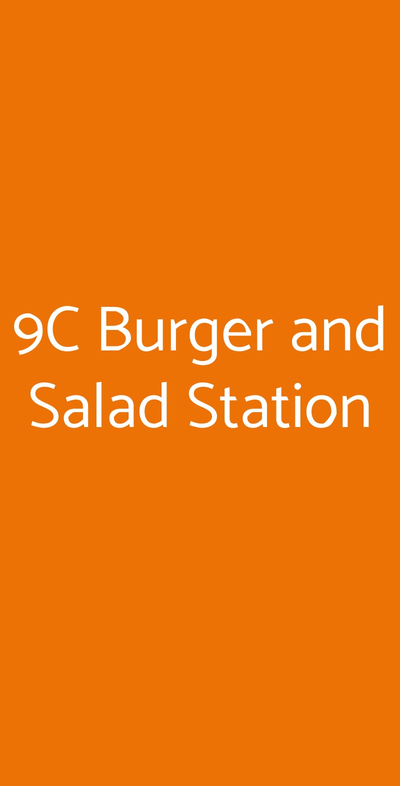 9C Burger and Salad Station Torino menù 1 pagina