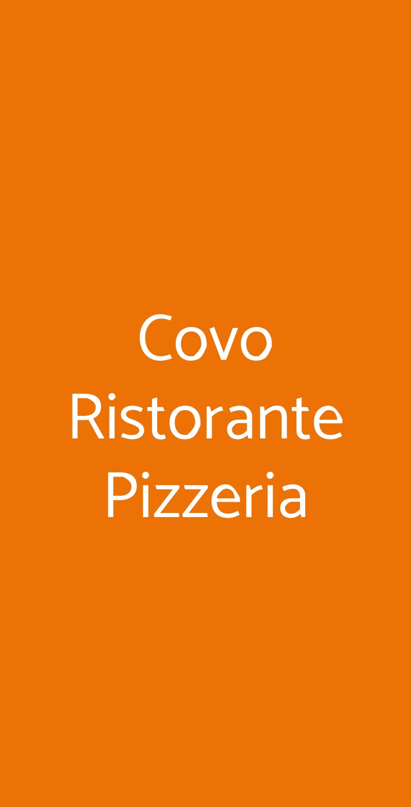 Covo Ristorante Pizzeria Lecce menù 1 pagina