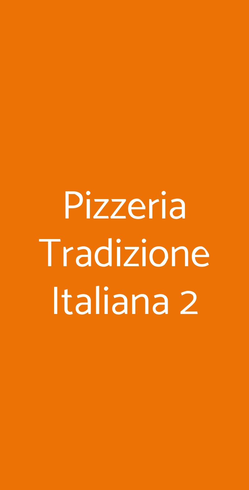 Pizzeria Tradizione Italiana 2 Roma menù 1 pagina