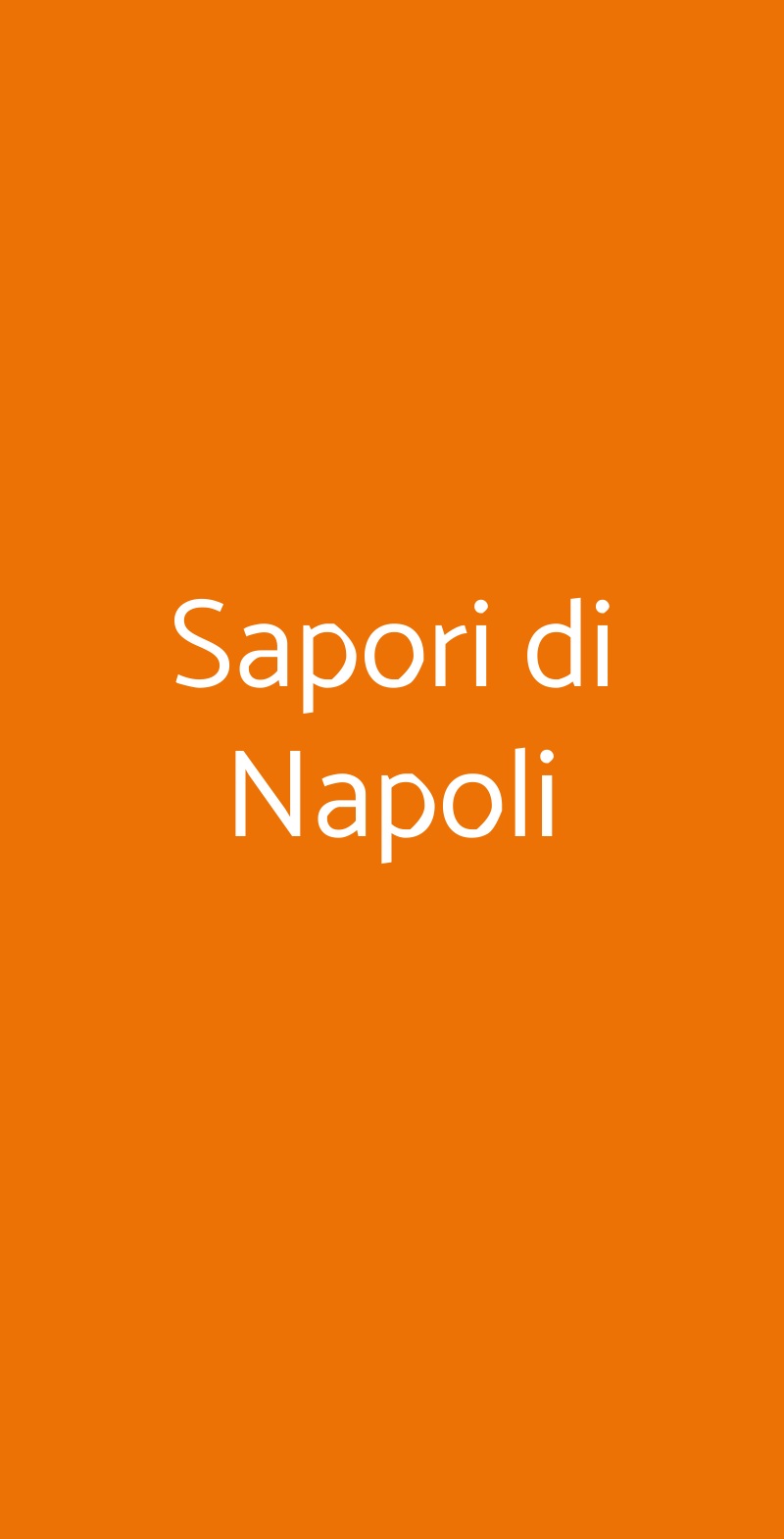 Sapori di Napoli Livorno menù 1 pagina