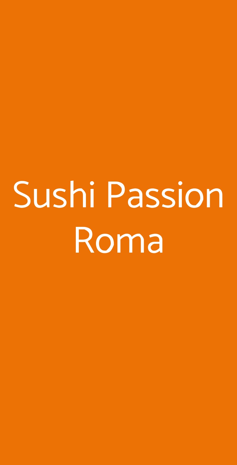 Sushi Passion Roma Roma menù 1 pagina