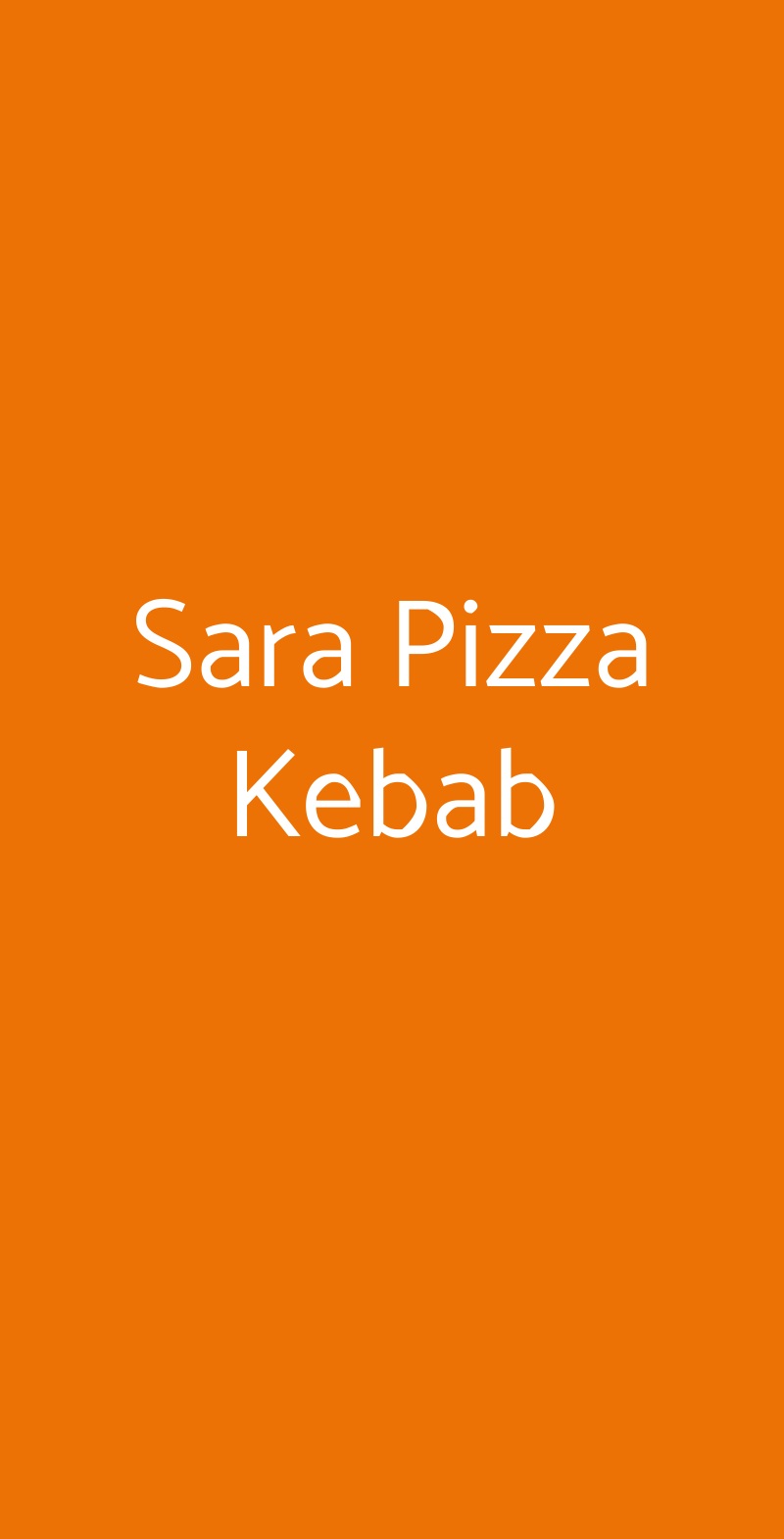 Sara Pizza Kebab Airasca menù 1 pagina