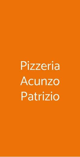 Pizzeria Acunzo Patrizio