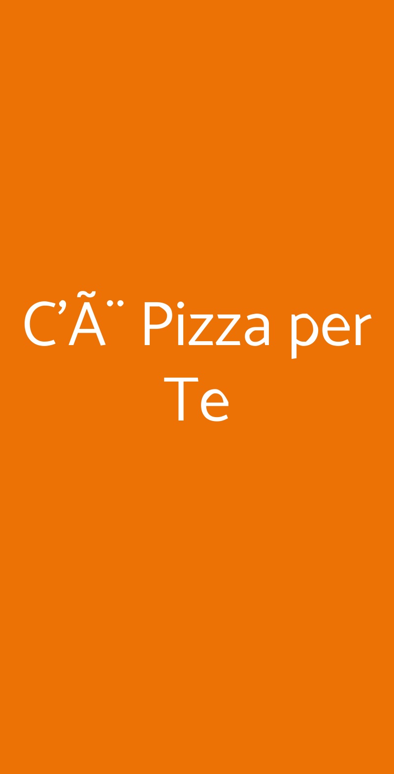 C'Ã¨ Pizza per Te Rimini menù 1 pagina