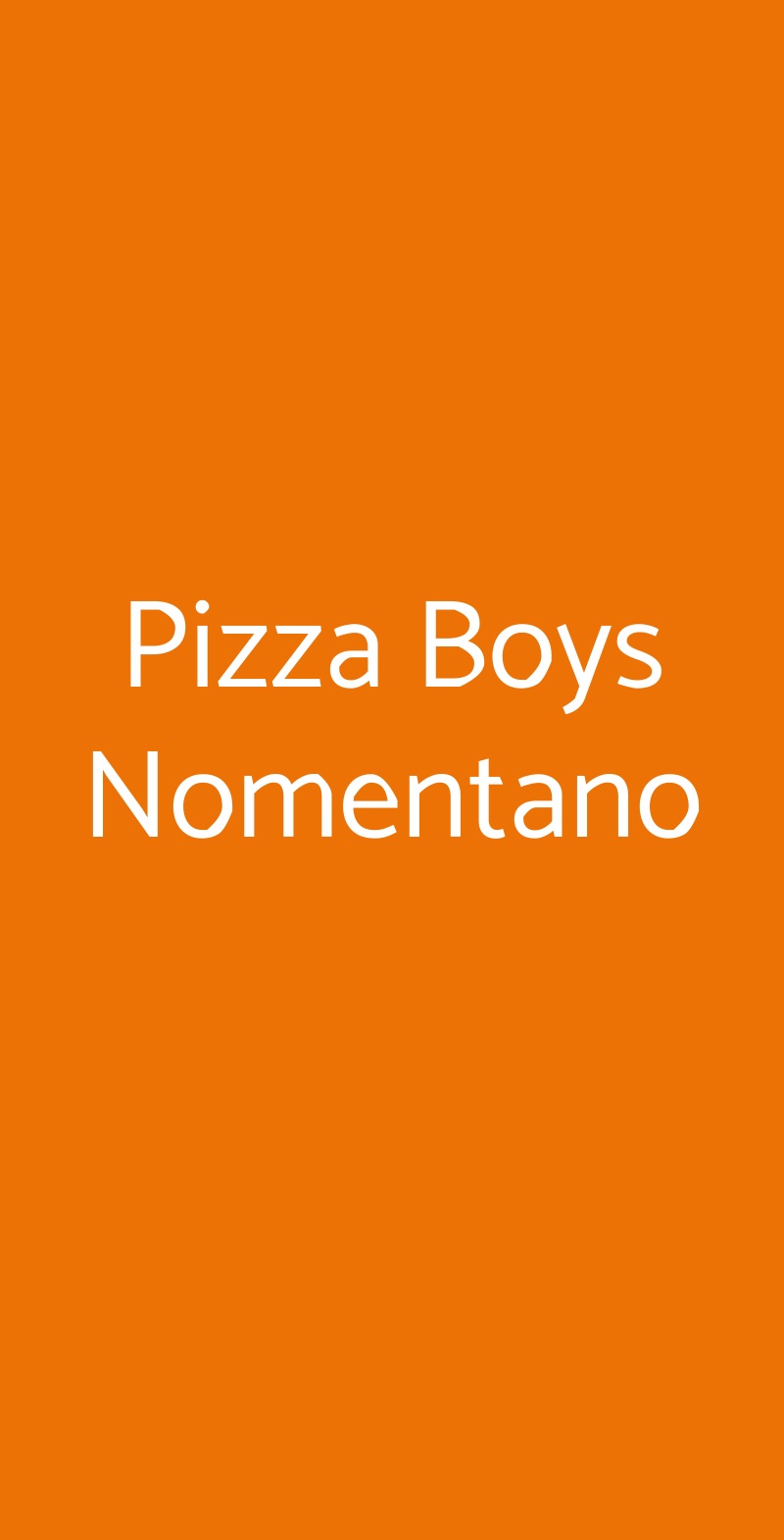 Pizza Boys Nomentano Roma menù 1 pagina
