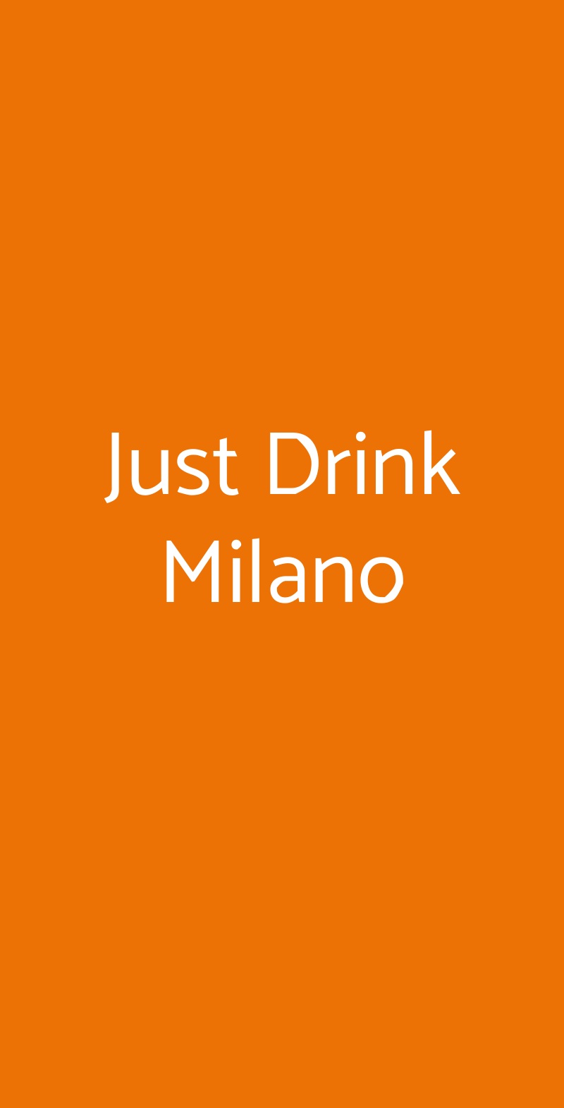 Just Drink Milano Paderno Dugnano menù 1 pagina