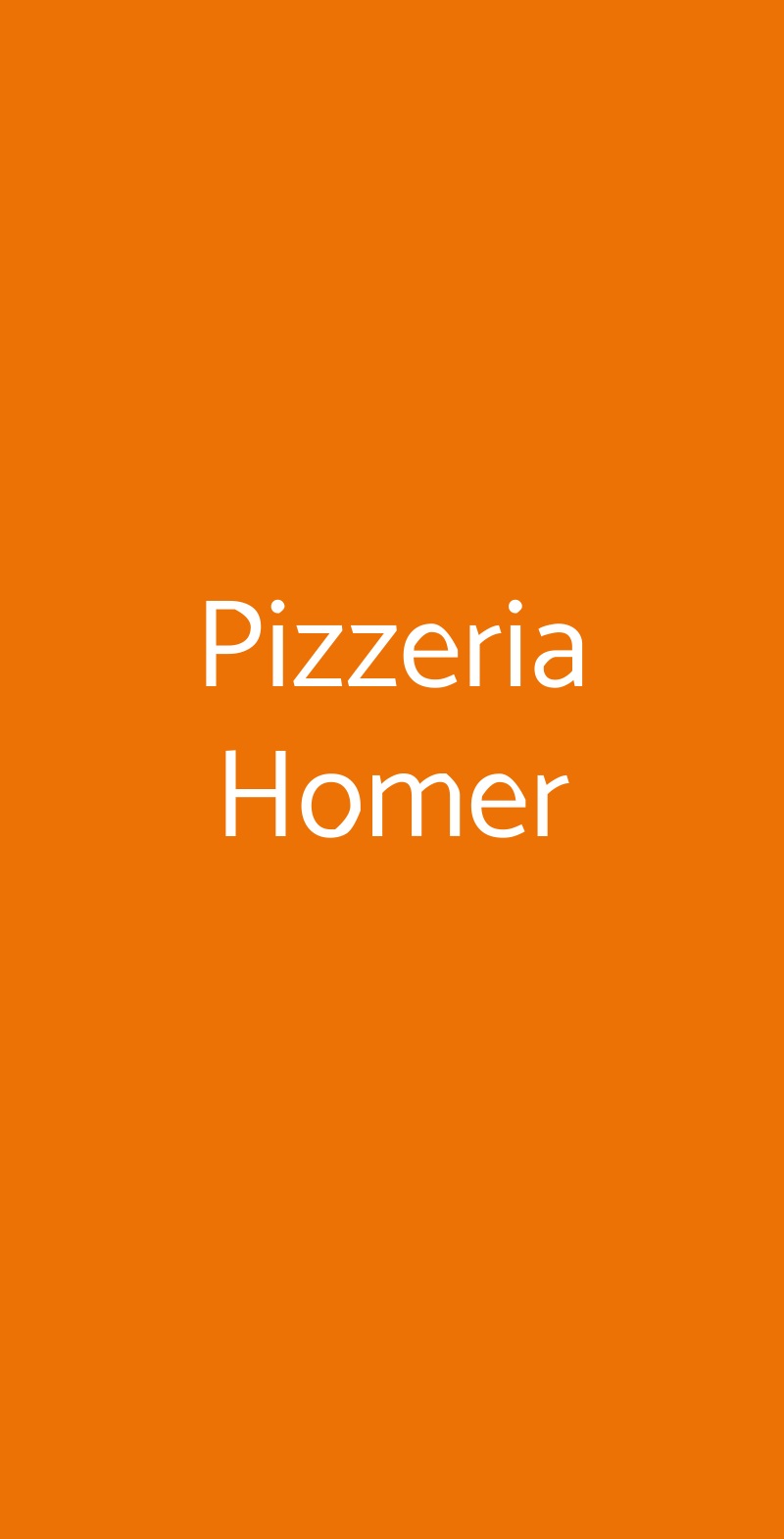Pizzeria Homer Palermo menù 1 pagina