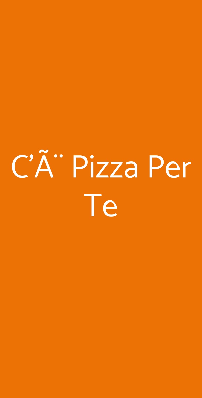 C'Ã¨ Pizza Per Te Paderno Dugnano menù 1 pagina