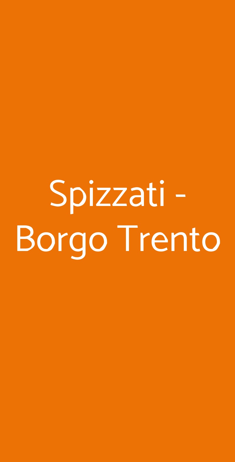 Spizzati - Borgo Trento Verona menù 1 pagina