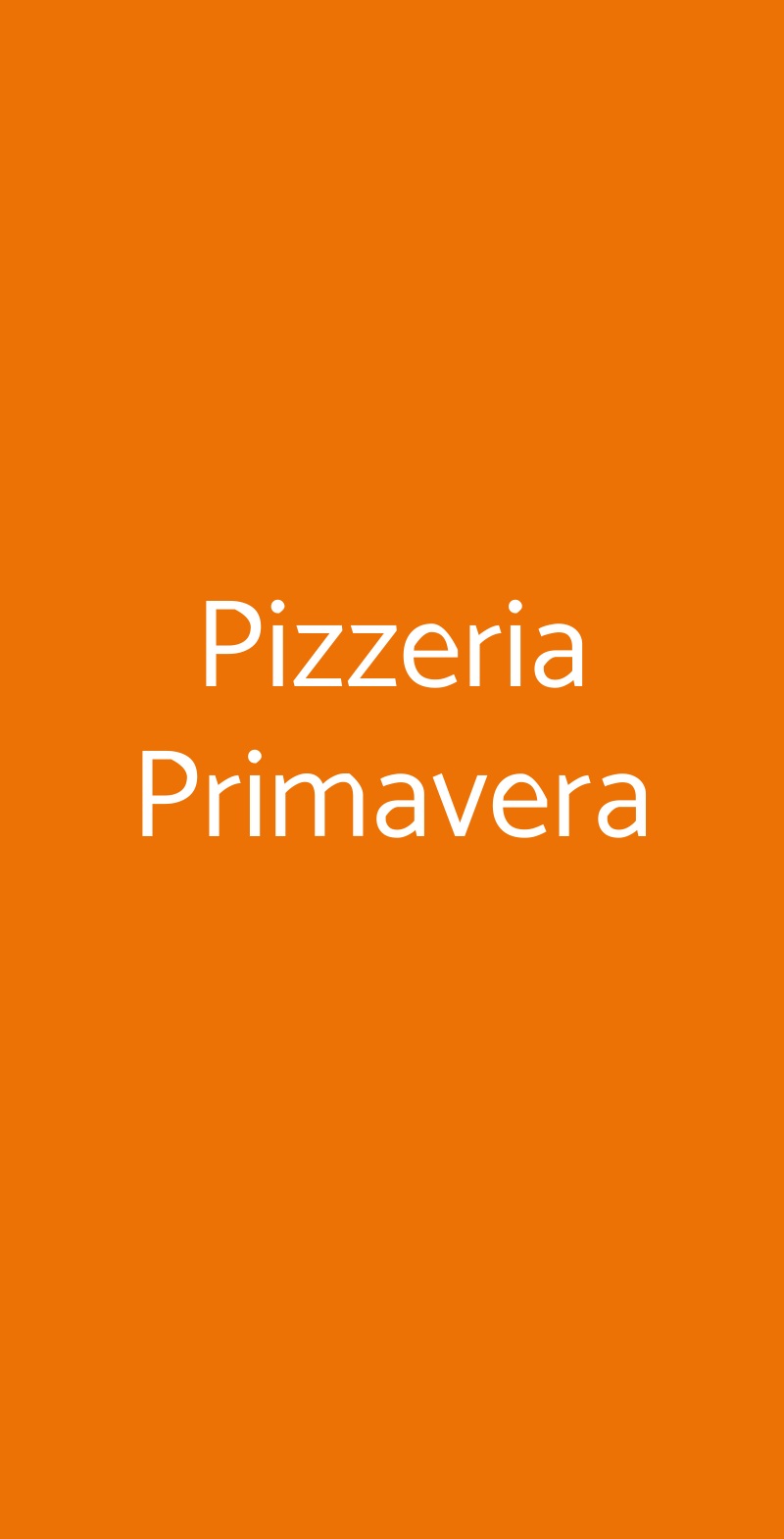 Pizzeria Primavera Firenze menù 1 pagina