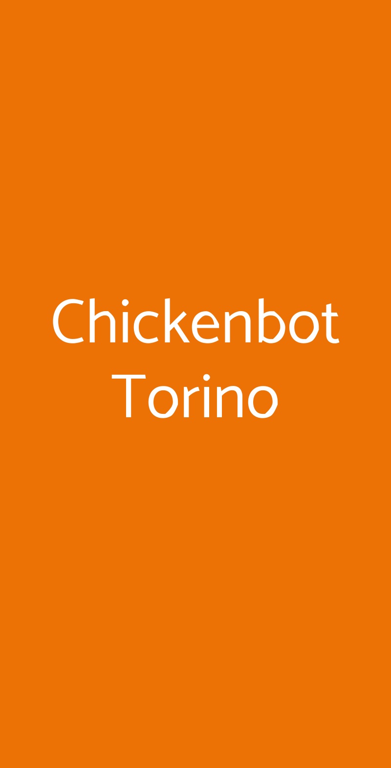 Chickenbot Torino Collegno menù 1 pagina