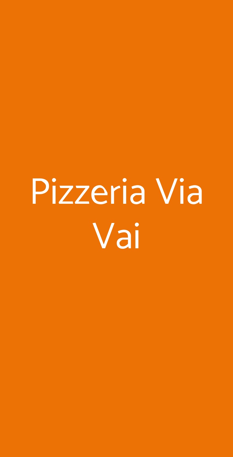 Pizzeria Via Vai Torino menù 1 pagina