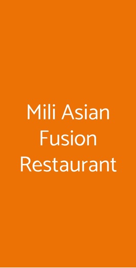 Mili Asian Fusion Restaurant, Firenze