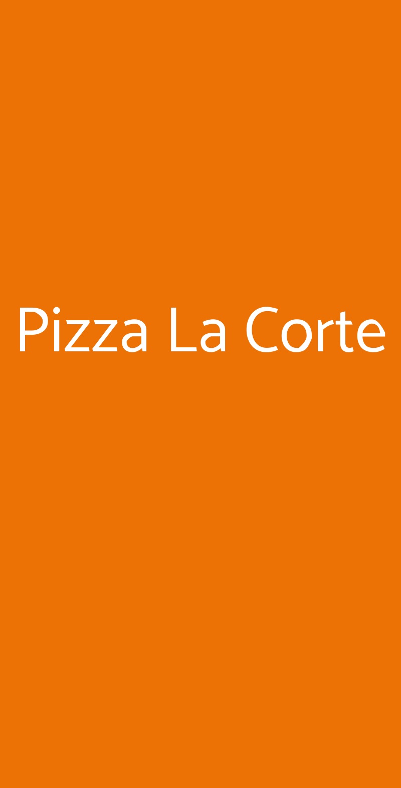 Pizza La Corte Andria menù 1 pagina