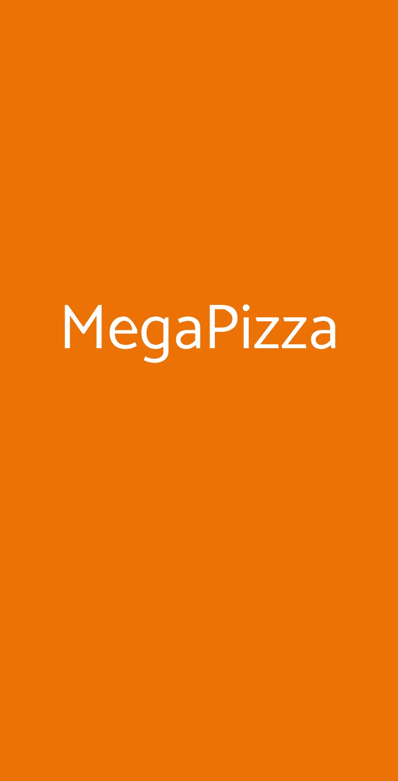 MegaPizza Roma menù 1 pagina
