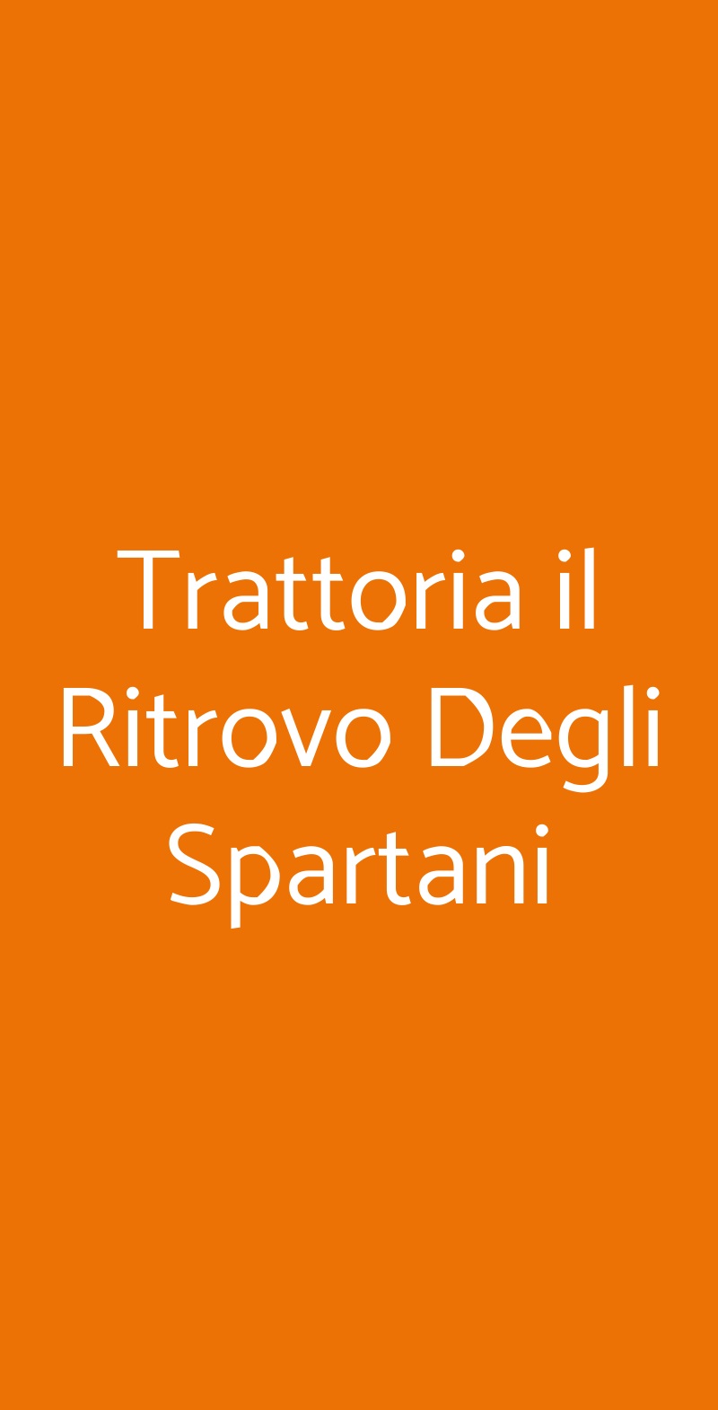 Trattoria il Ritrovo Degli Spartani Taranto menù 1 pagina