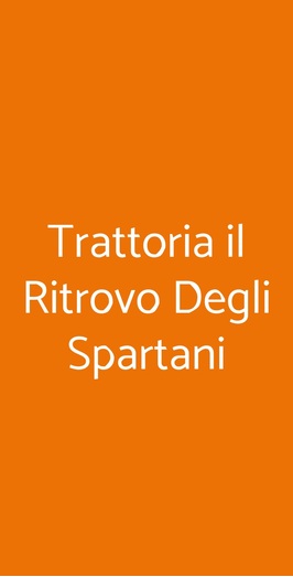 Trattoria Il Ritrovo Degli Spartani, Taranto