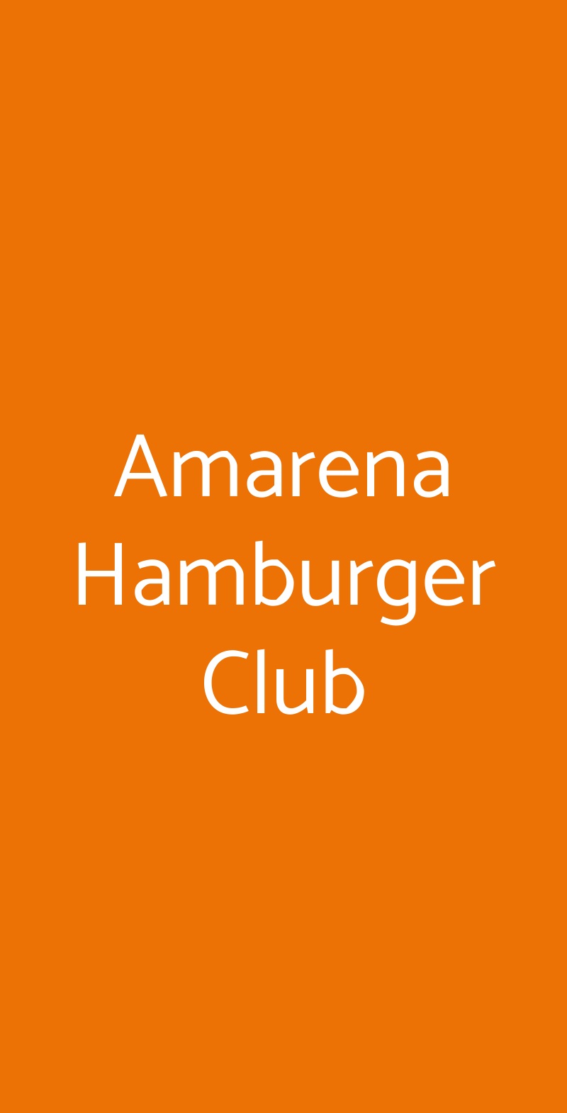 Amarena Hamburger Club Rapallo menù 1 pagina