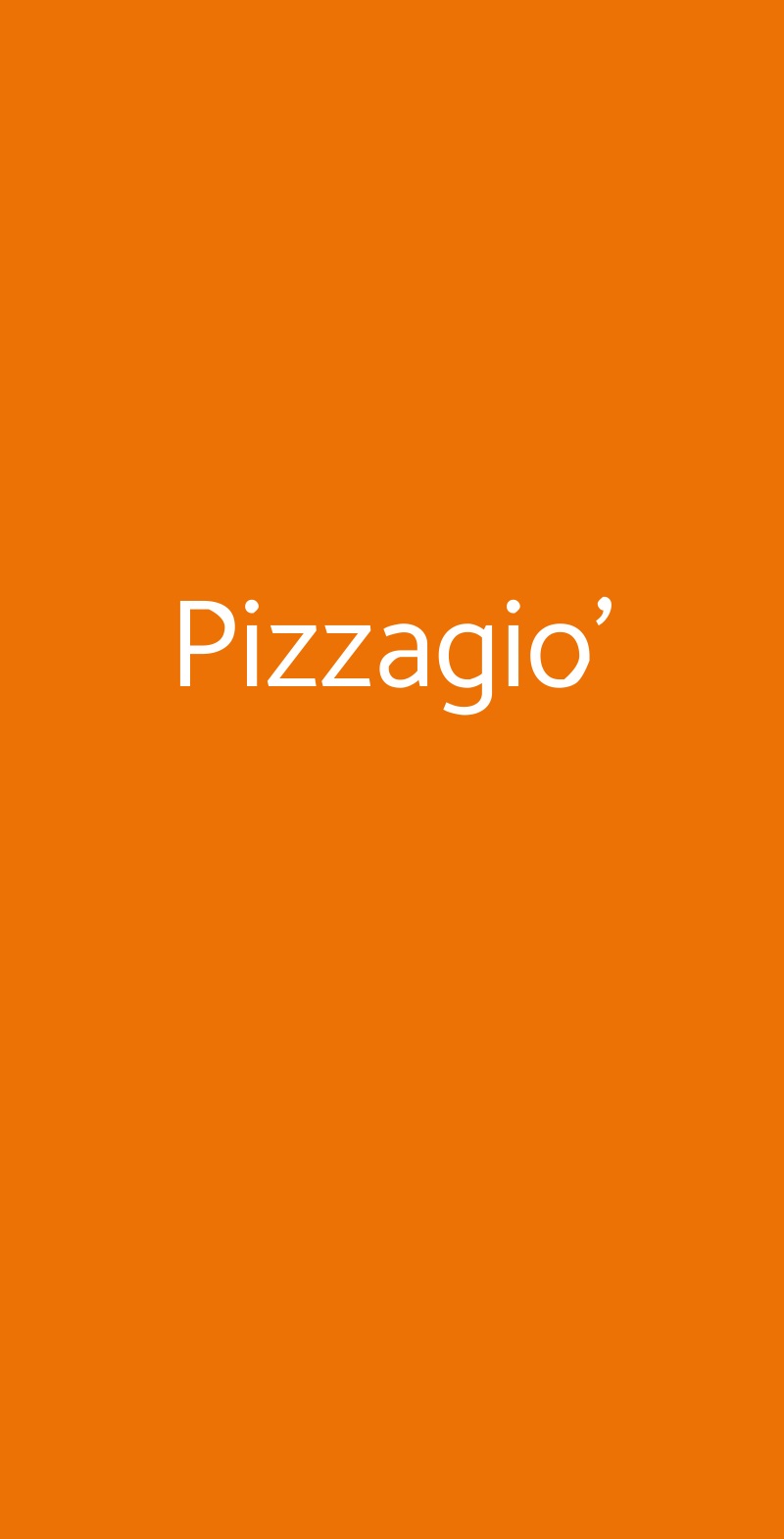 Pizzagio' Riccione menù 1 pagina