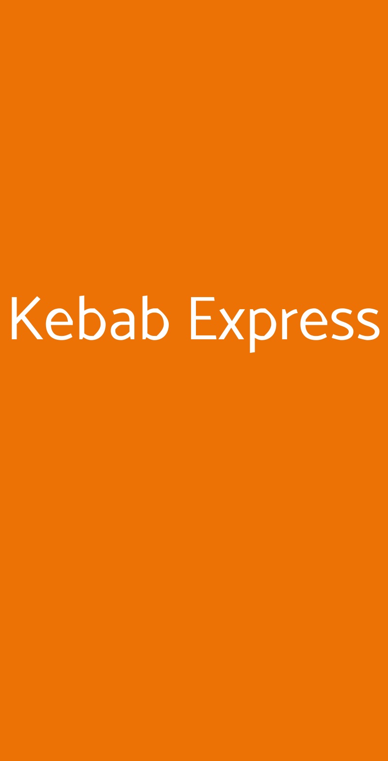 Kebab Express Roma menù 1 pagina