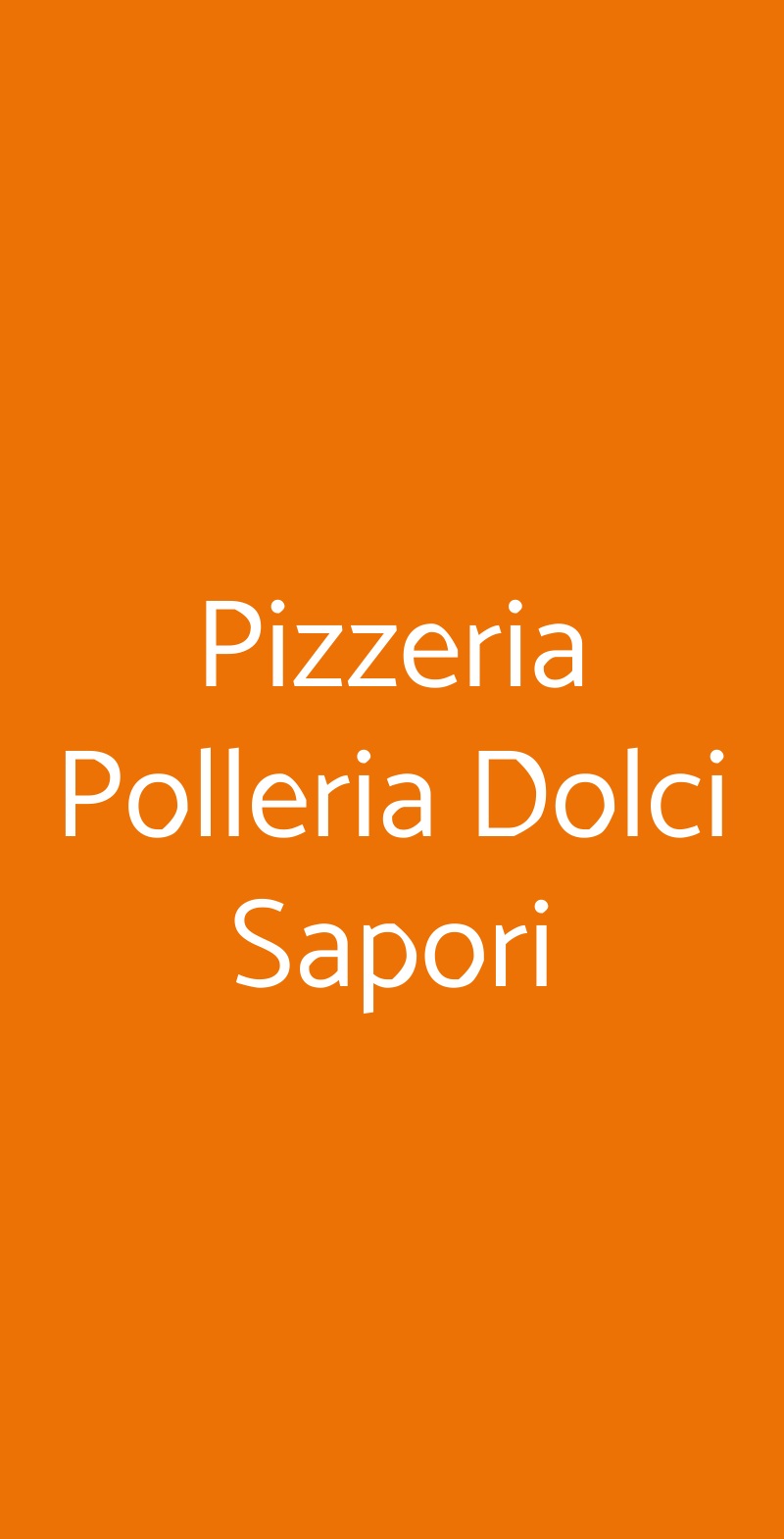 Pizzeria Polleria Dolci Sapori Palermo menù 1 pagina