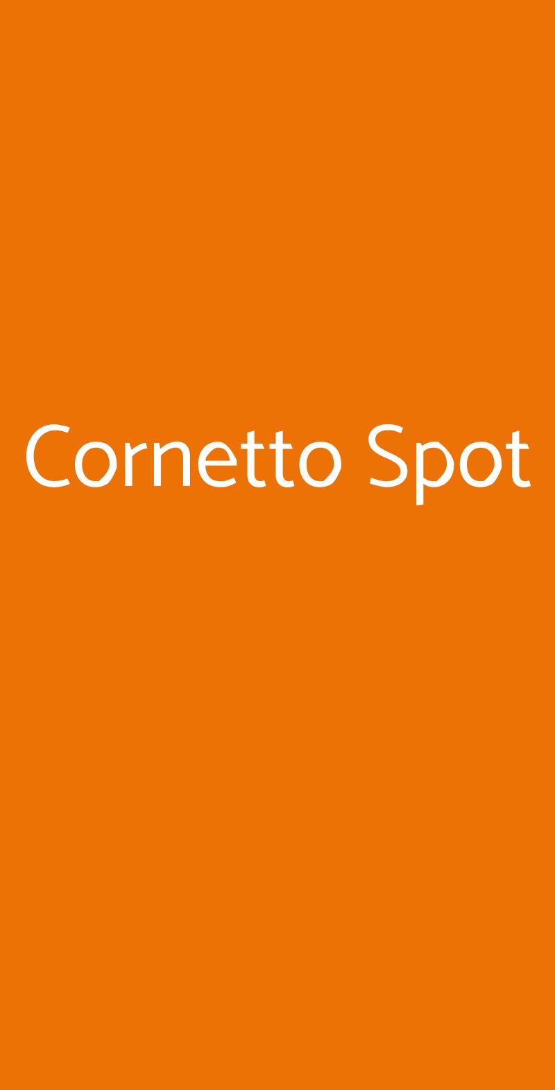 Cornetto Spot Livorno menù 1 pagina