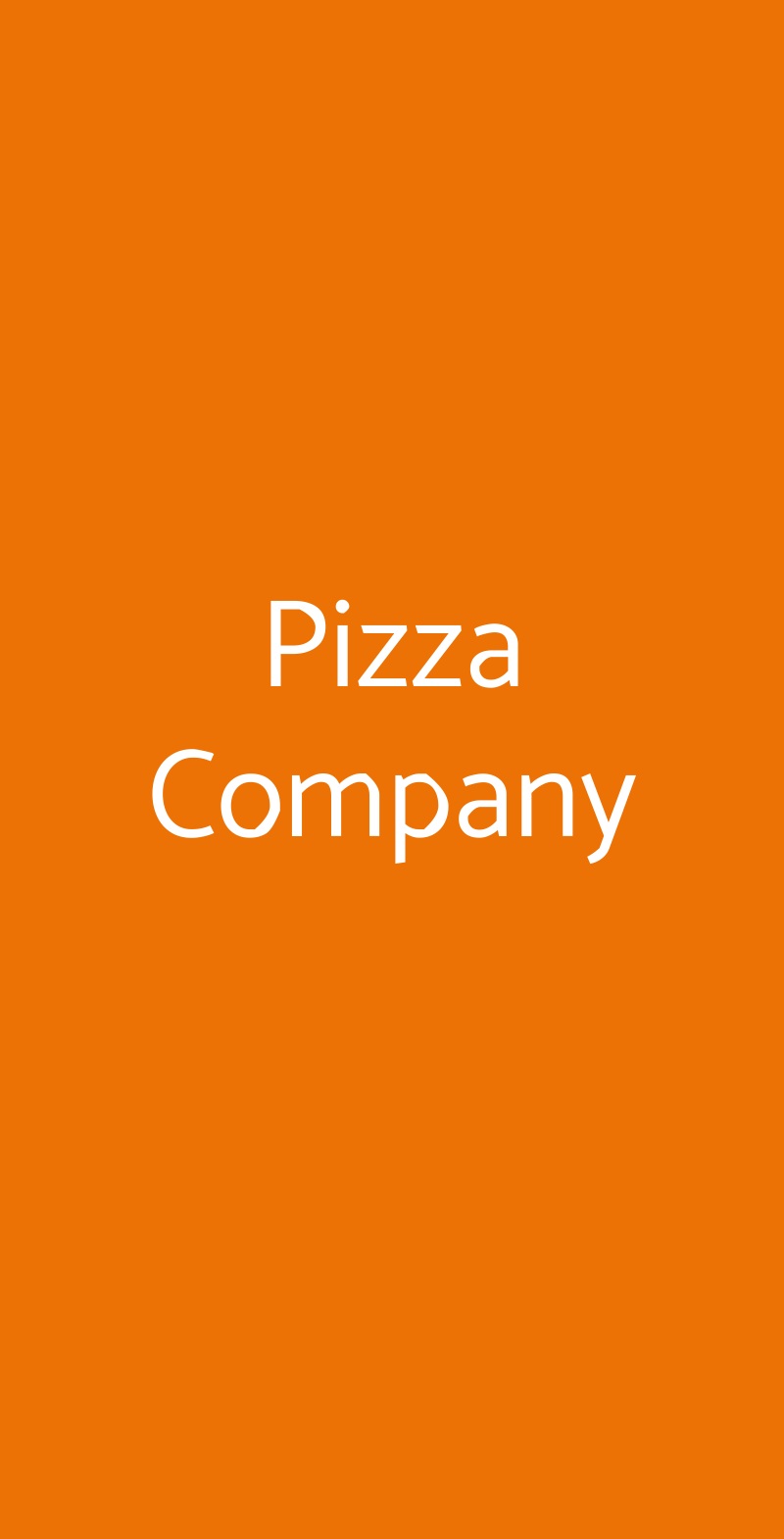 Pizza Company Padova menù 1 pagina