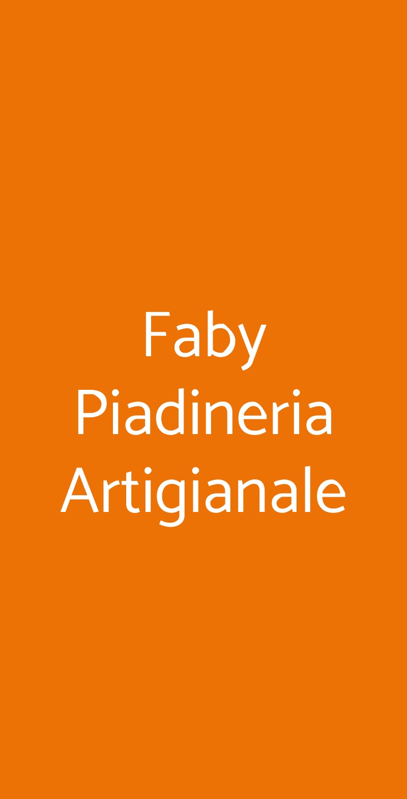 Faby Piadineria Artigianale Caravaggio menù 1 pagina