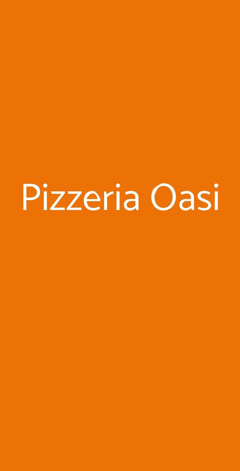 Pizzeria Oasi Pescara menù 1 pagina