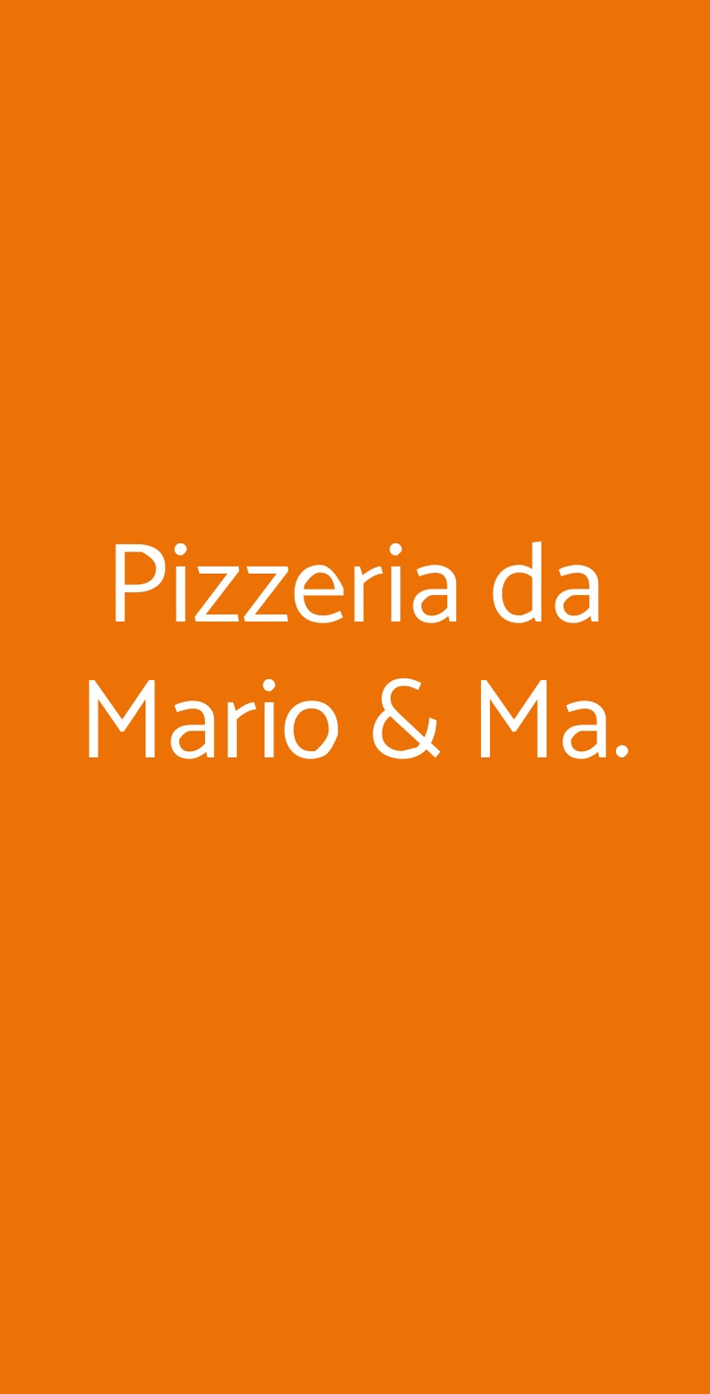 Pizzeria da Mario & Ma. Arzano menù 1 pagina