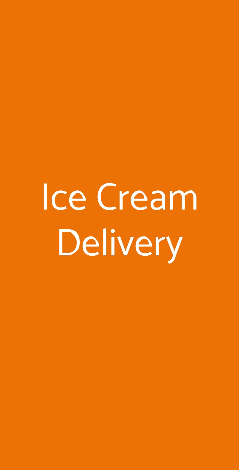 Ice Cream Delivery Roma menù 1 pagina