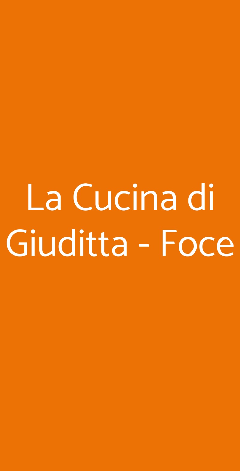 La Cucina di Giuditta - Foce Genova menù 1 pagina