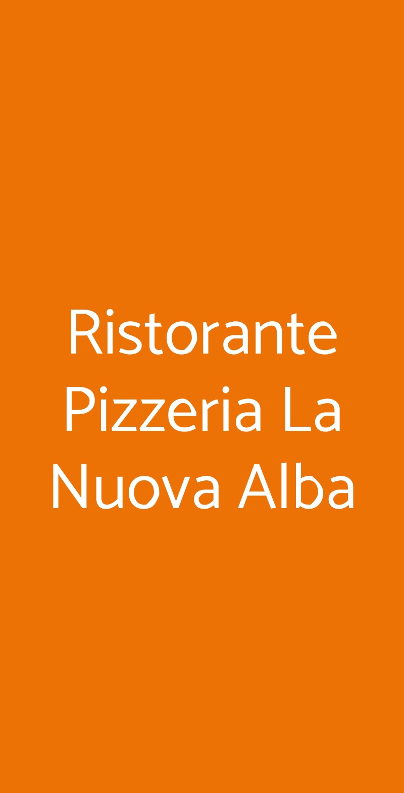 Ristorante Pizzeria La Nuova Alba Cesano Boscone menù 1 pagina