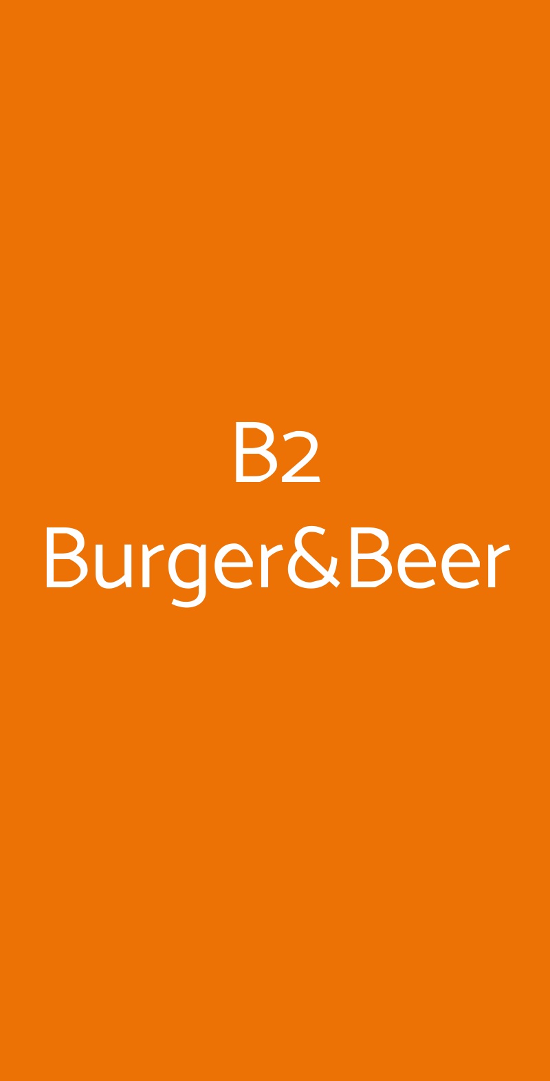 B2 Burger&Beer Torino menù 1 pagina