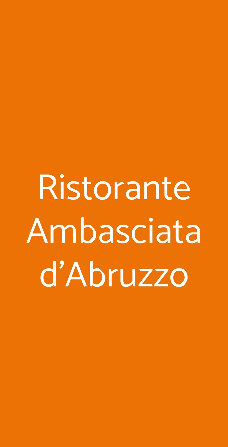 Ristorante Ambasciata d'Abruzzo Roma menù 1 pagina