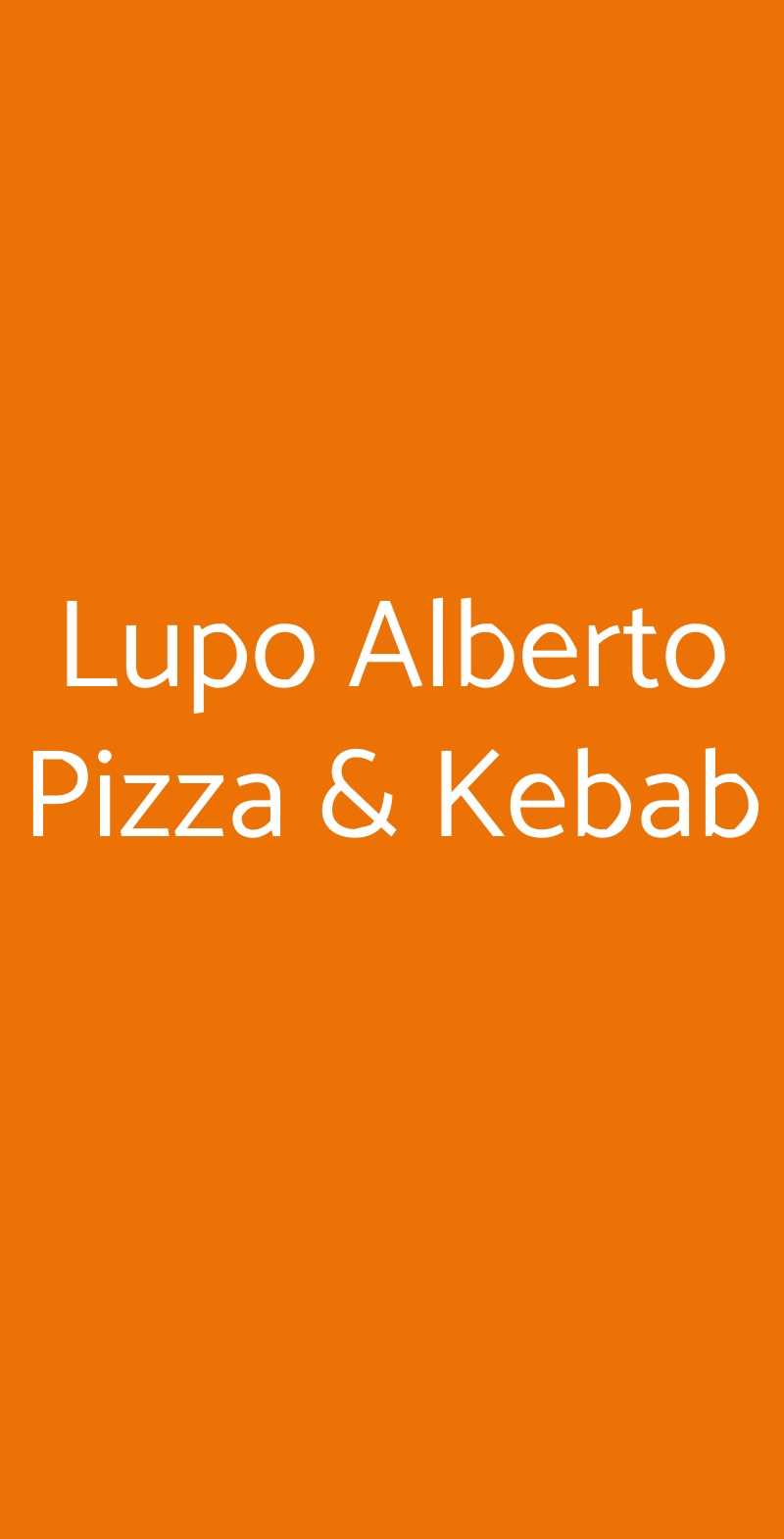 Lupo Alberto Pizza & Kebab Bologna menù 1 pagina
