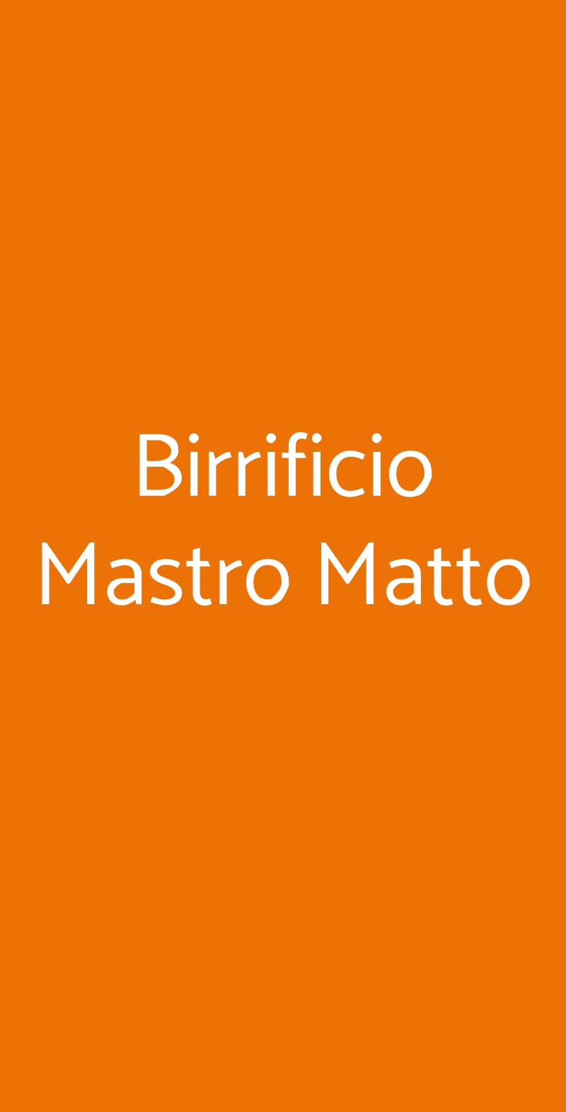 Birrificio Mastro Matto Verona menù 1 pagina