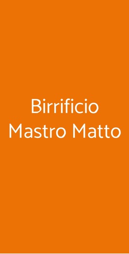 Birrificio Mastro Matto, Verona