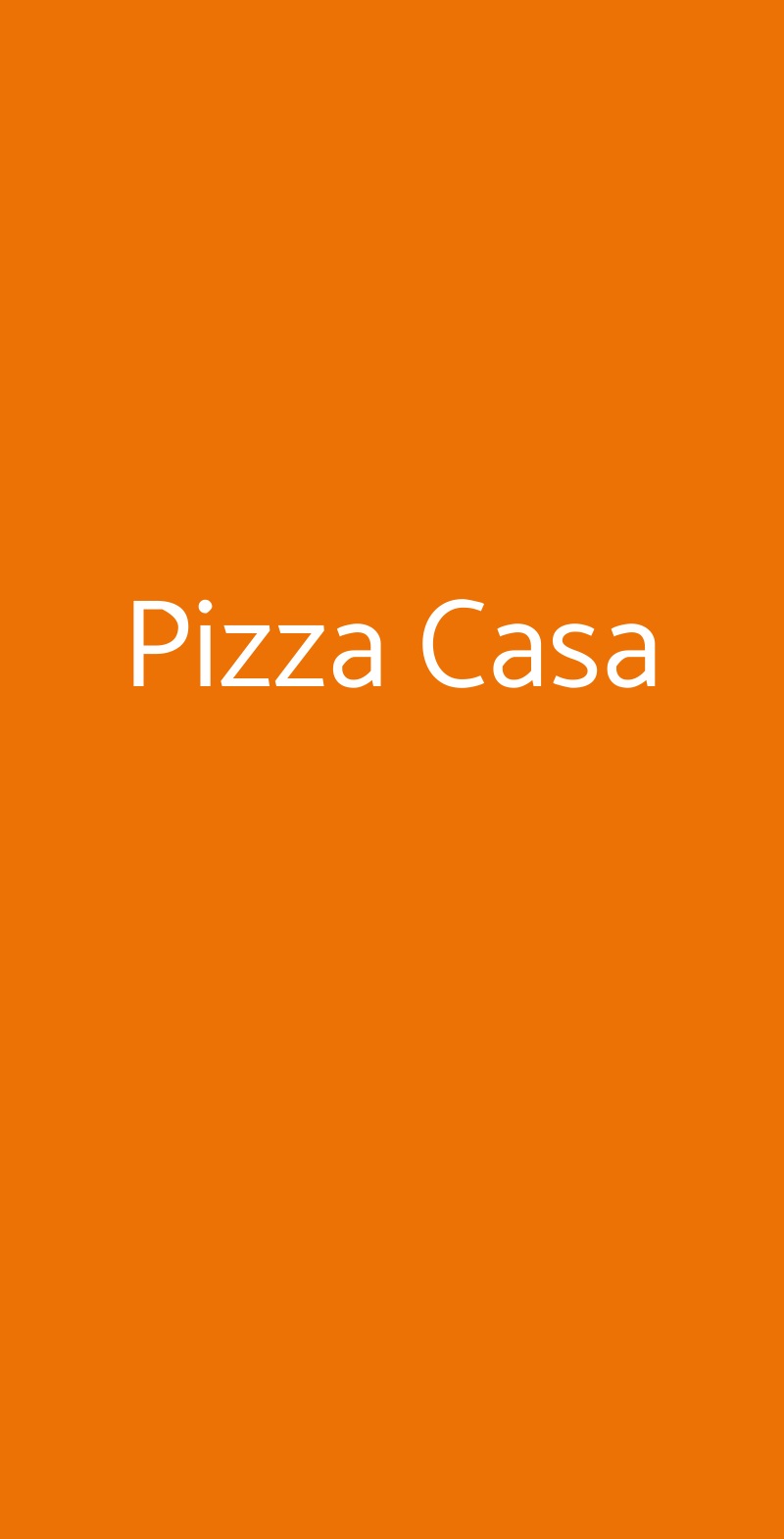Pizza Casa Ferrara menù 1 pagina