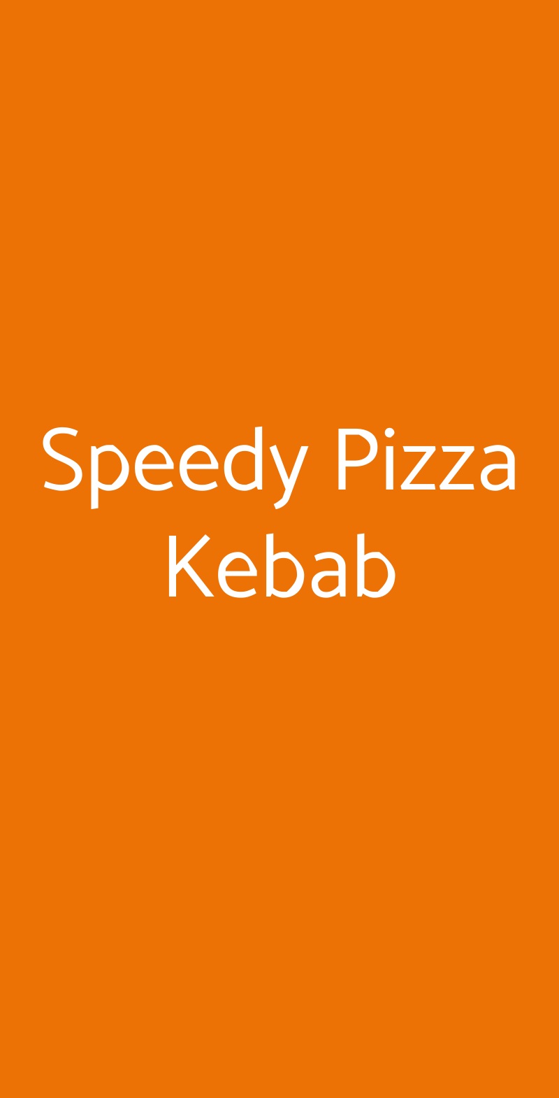 Speedy Pizza Kebab Pontedera menù 1 pagina