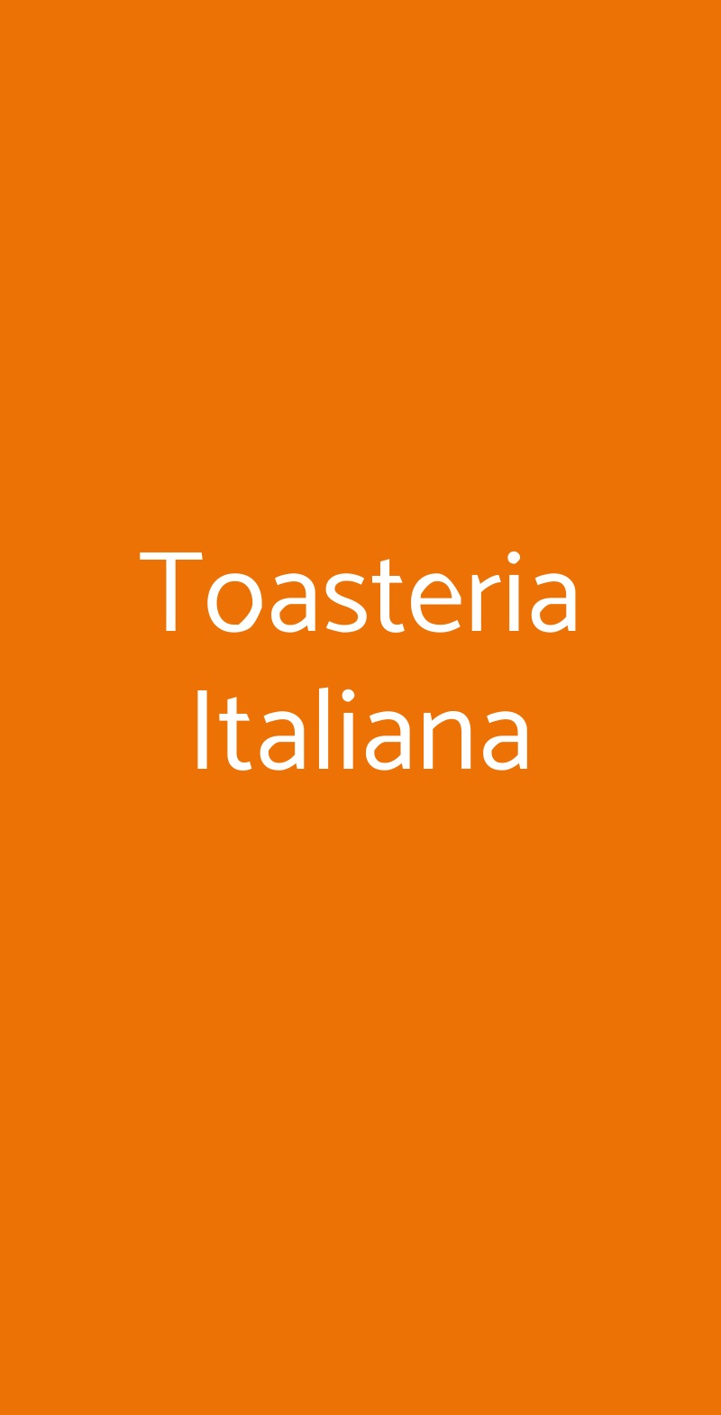 Toasteria Italiana Arezzo menù 1 pagina