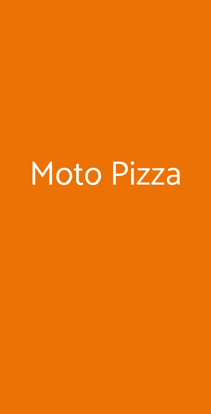 Moto Pizza Cascina menù 1 pagina