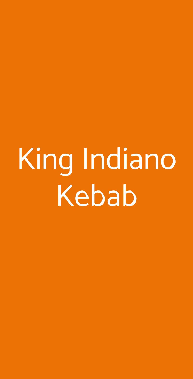 King Indiano Kebab Firenze menù 1 pagina