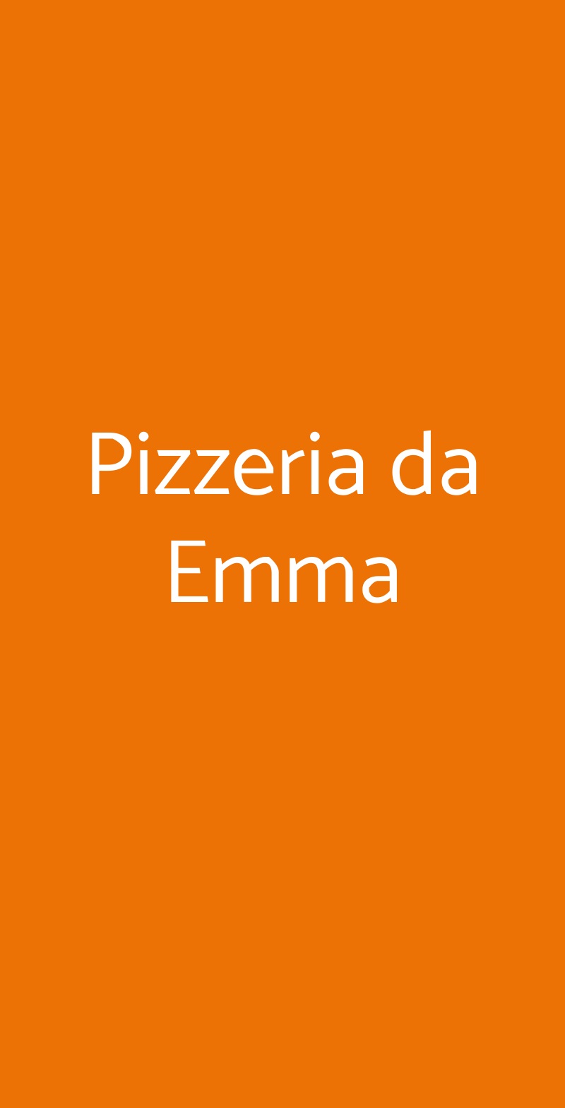 Pizzeria da Emma Padova menù 1 pagina